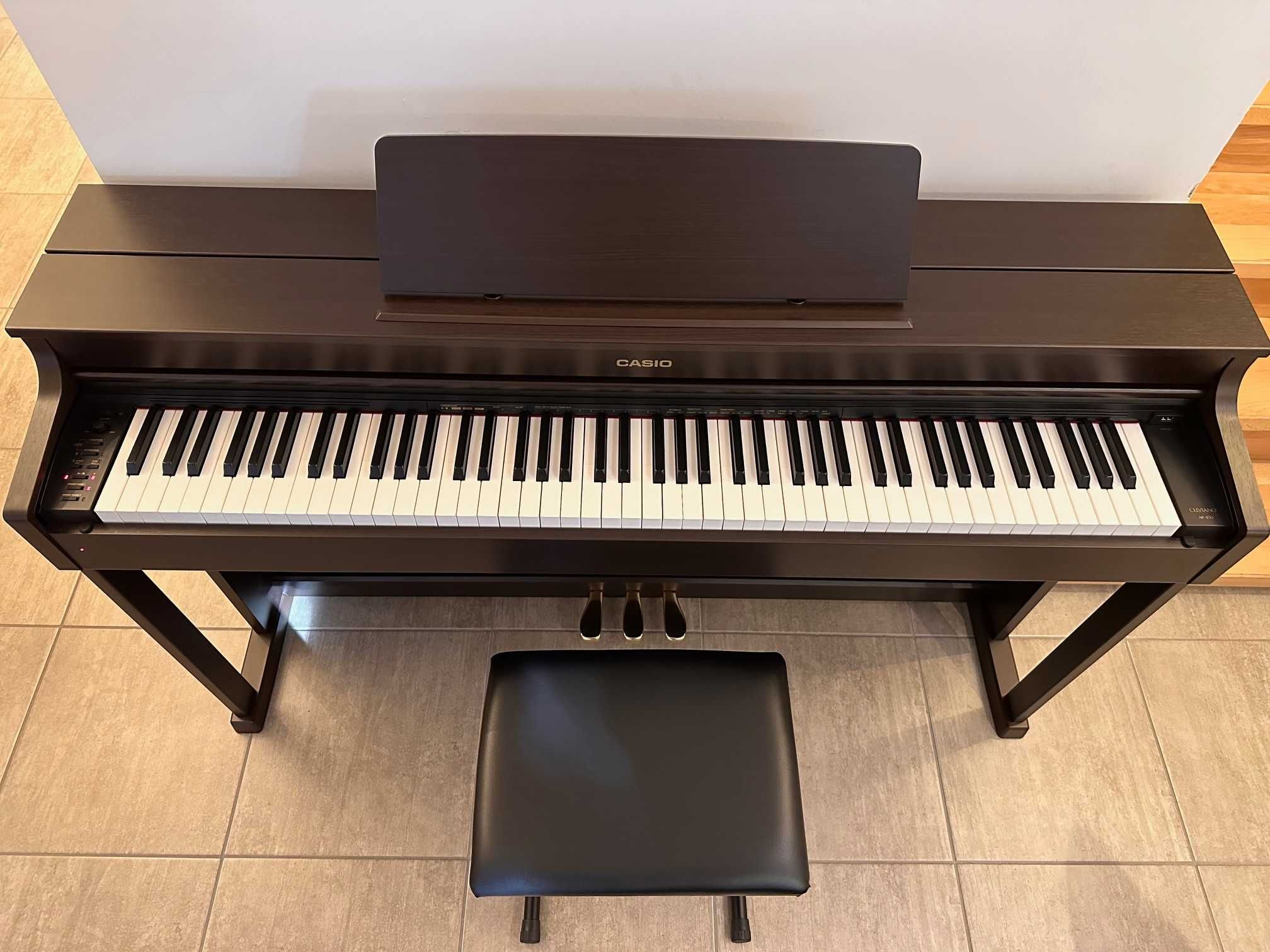 Pianino cyfrowe Casio AP-470 BN na gwarancji