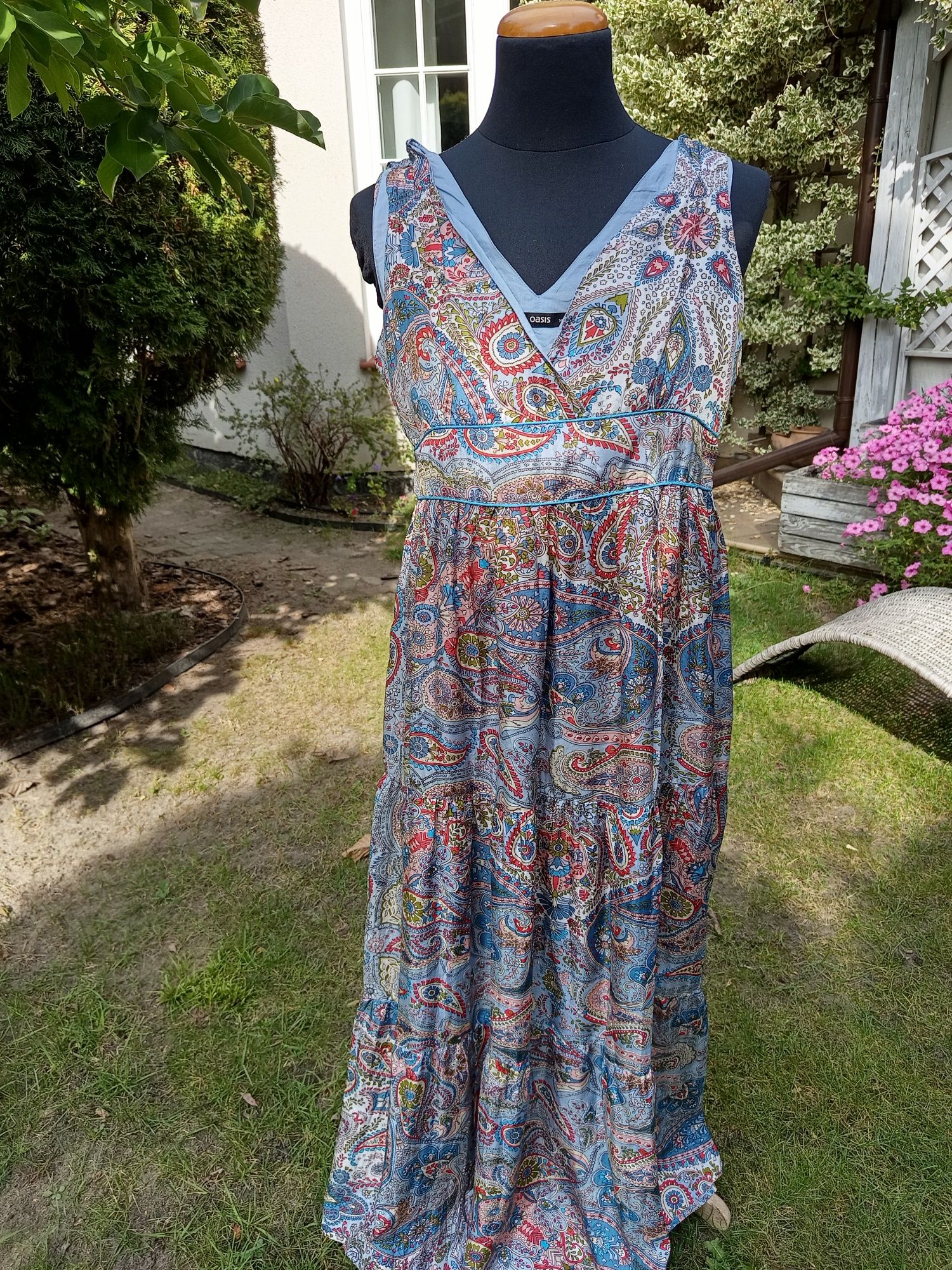Sukienka Boho z jedwabiu naturalnego Oasis