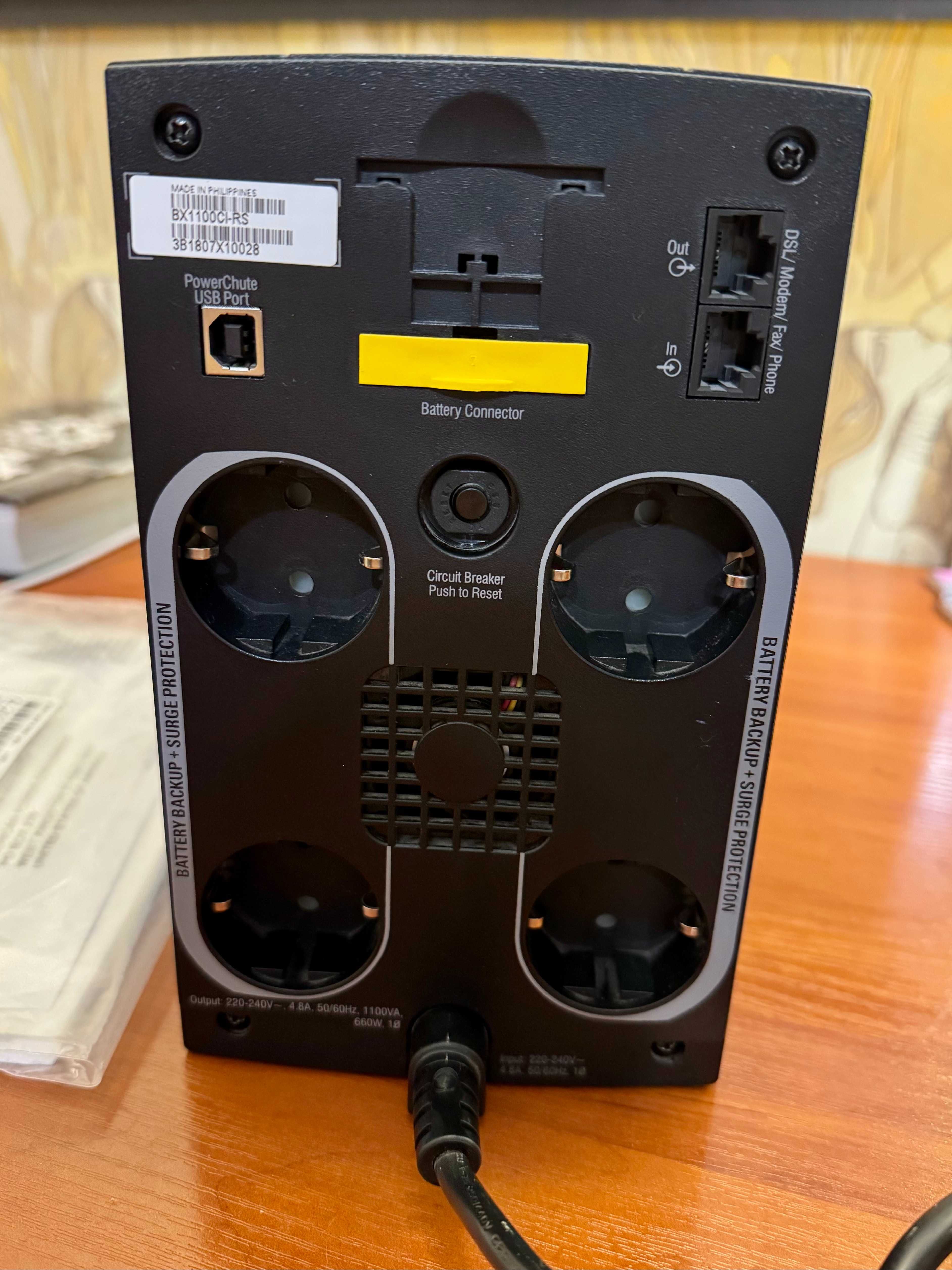 Джерело безперебійного живлення ДБЖ UPS APC 1100VA на 660Вт + 2 АКБ