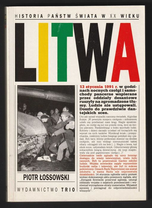 LITWA - Piotr Łossowski - 2001 - nowa