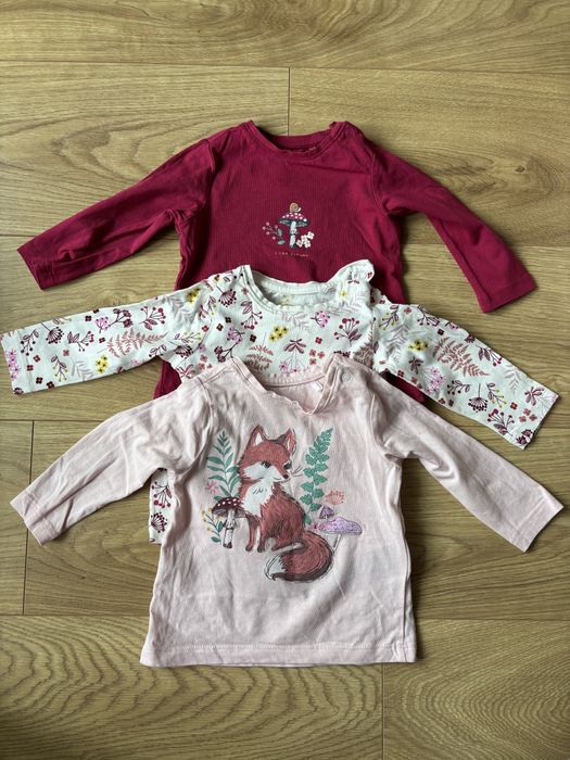 Zestaw bluzek długi rękaw 68