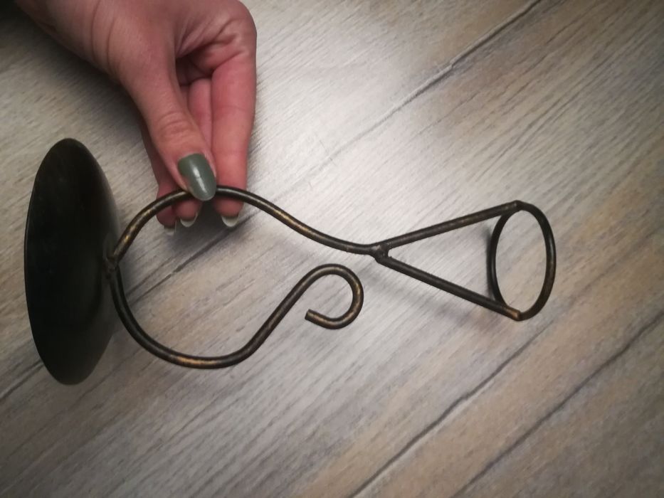 Świecznik stojak metalowy 20cm