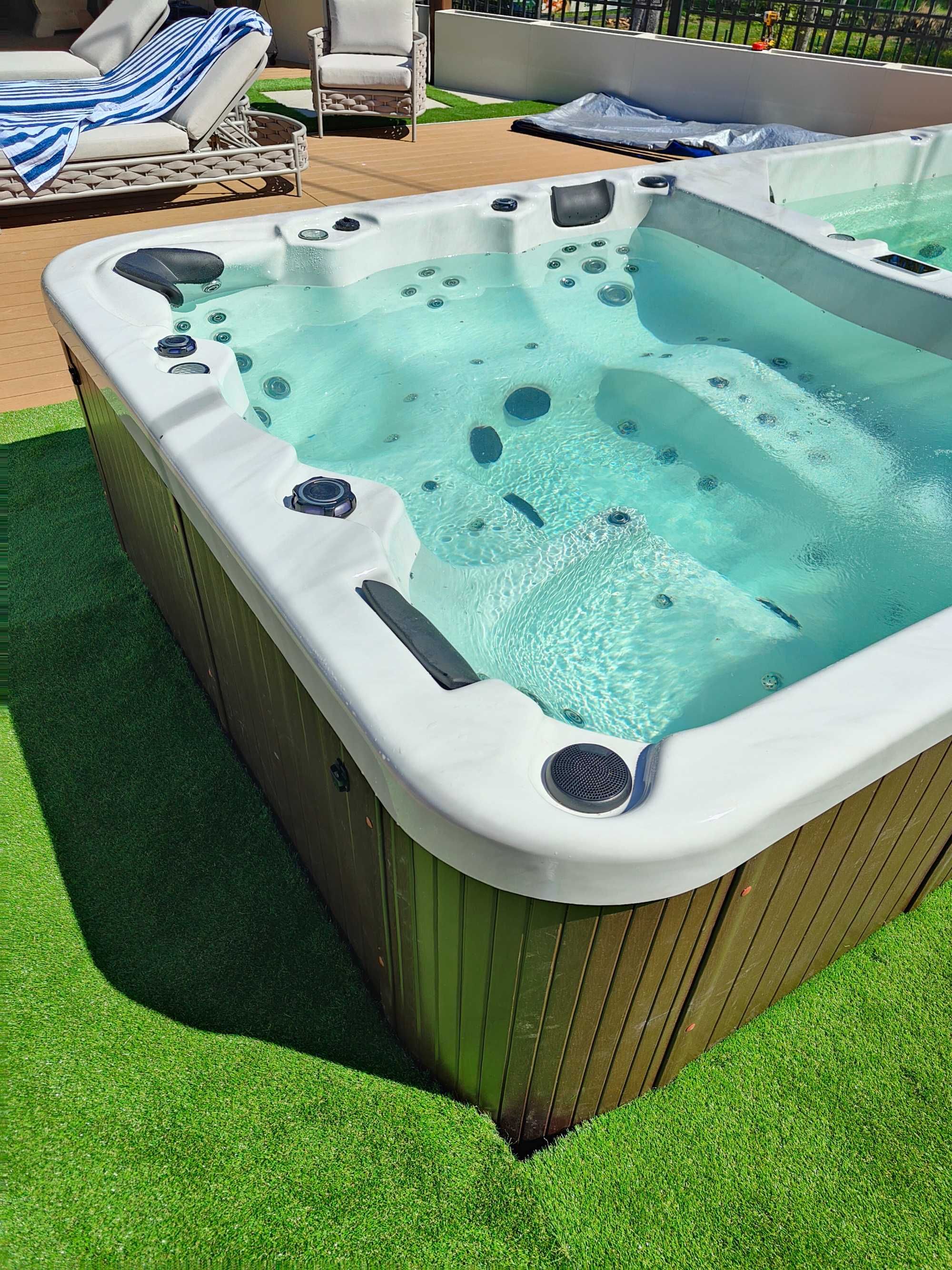 Swim spa - 5.8m -basen z przeciw prądem + jacuzzi - gwarancja 24mc