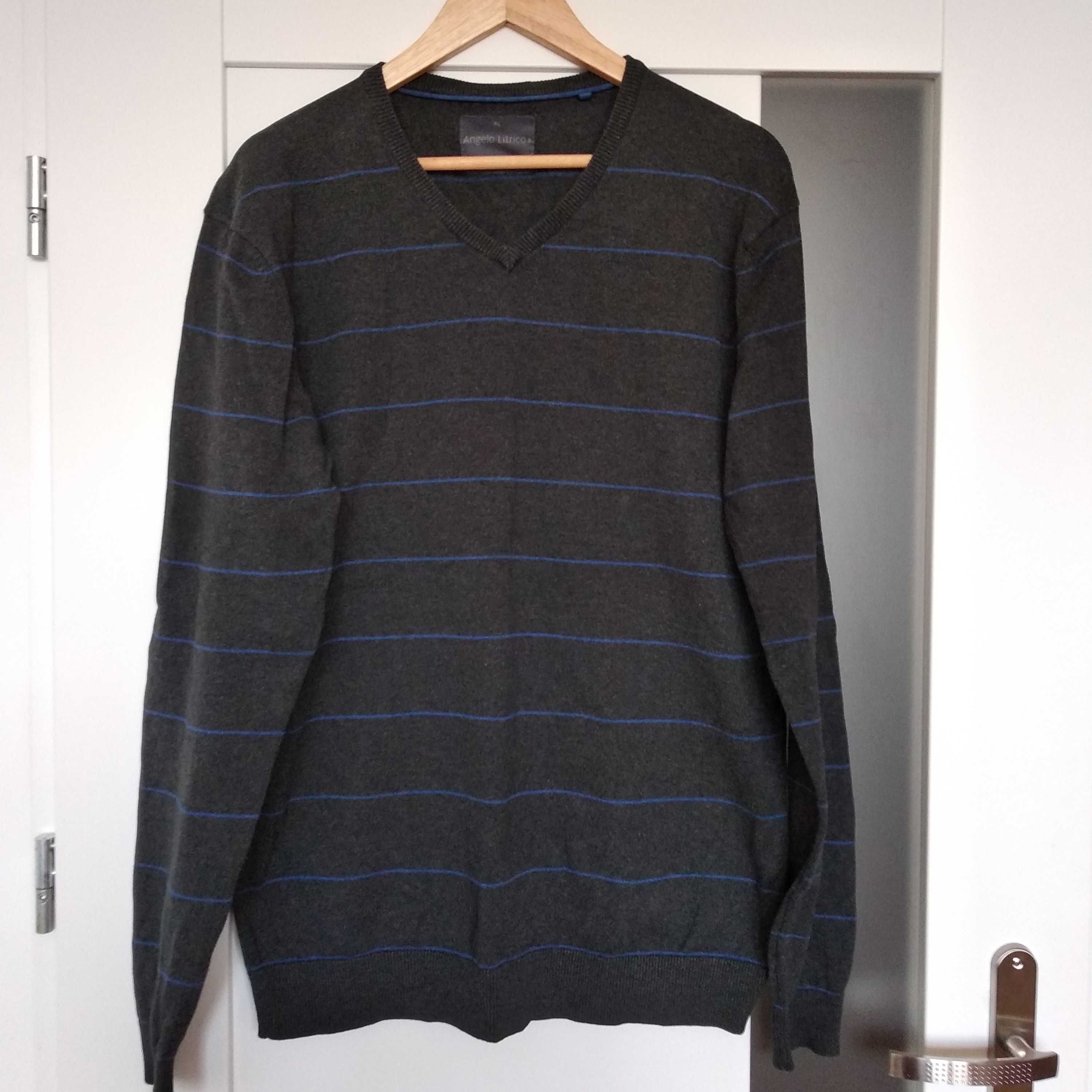 Szary sweter męski w paski C&A XL