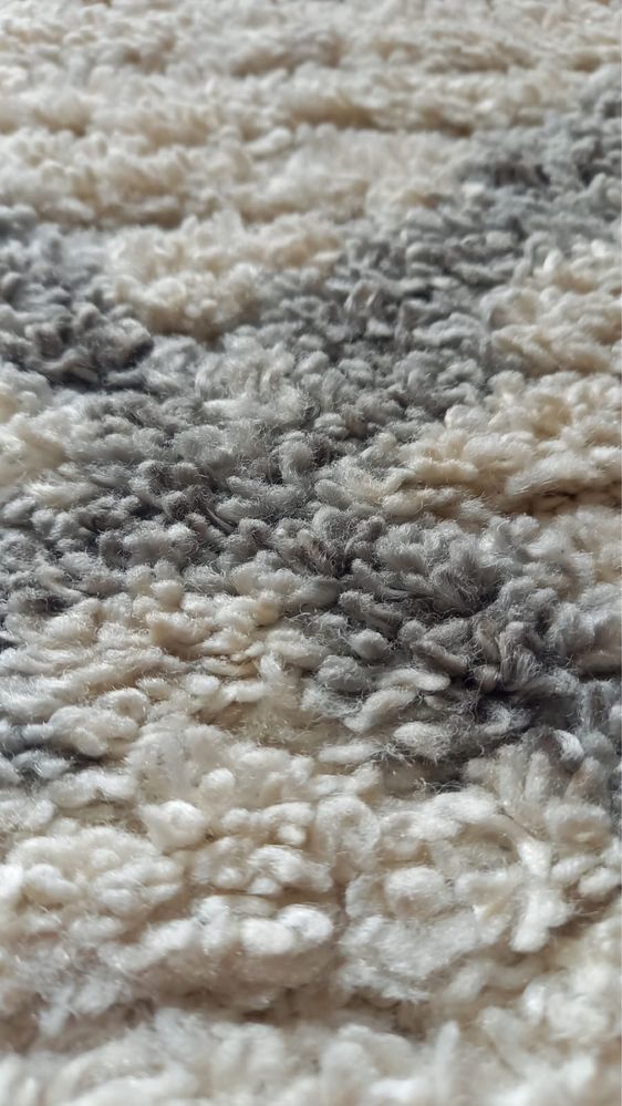 Miękki, prostokątny dywan 80x150, kremowy szary ecru