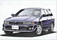 Rysunek samochodu Mitsubishi Legnum (Galant) VR4 format A4