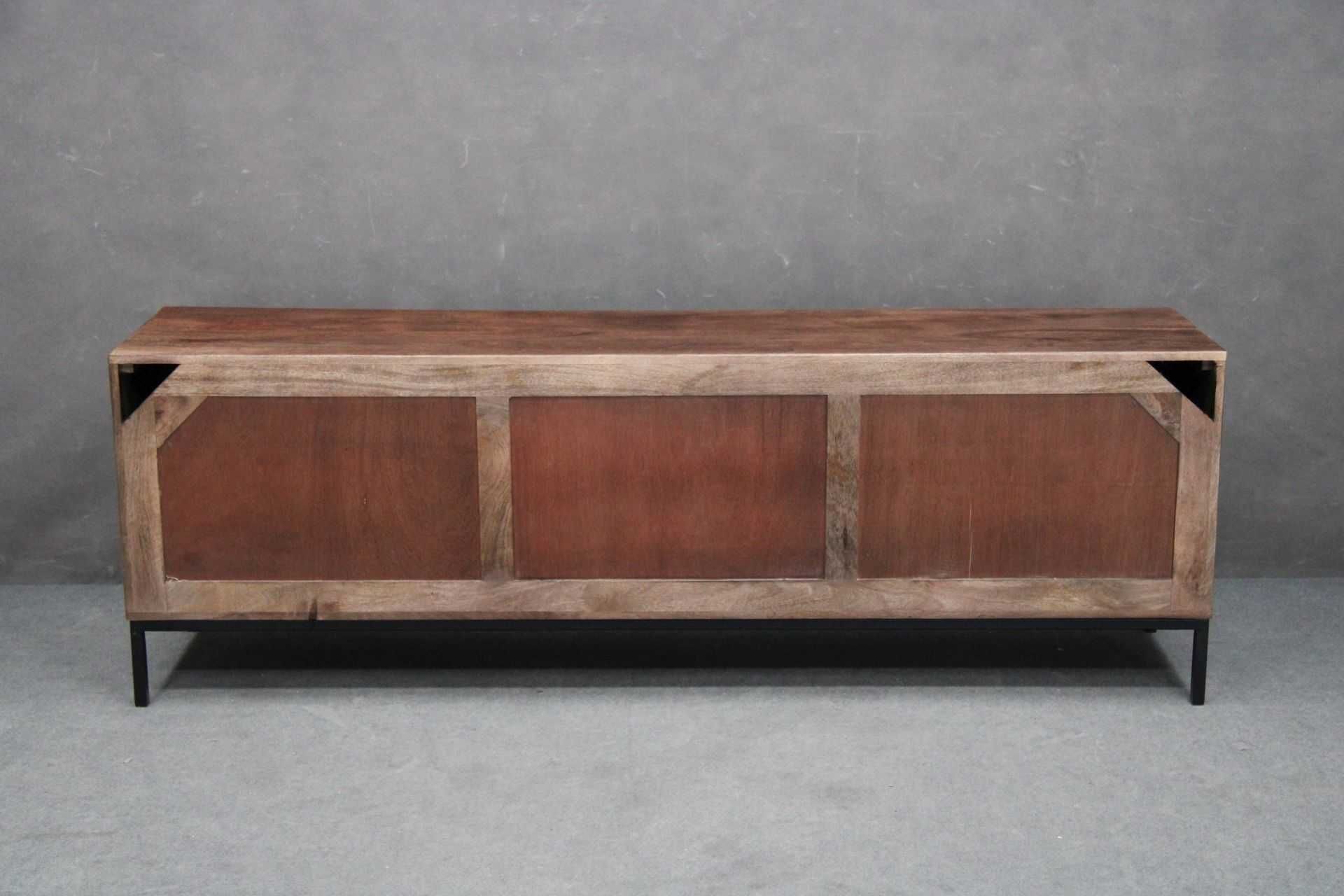 SZAFKA RTV LAKIEROWANA 180 cm Drewniana z mango -60%! BGM24.pl B 7348