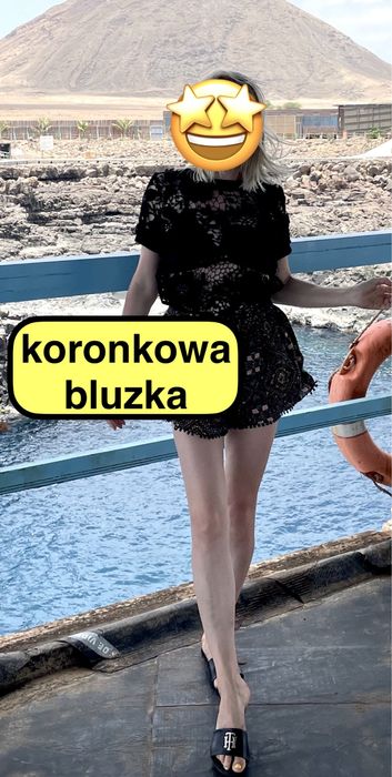 Śliczna koronkowa bluzka rue 21. s/m 36/38 super wygodna, niemnąca się