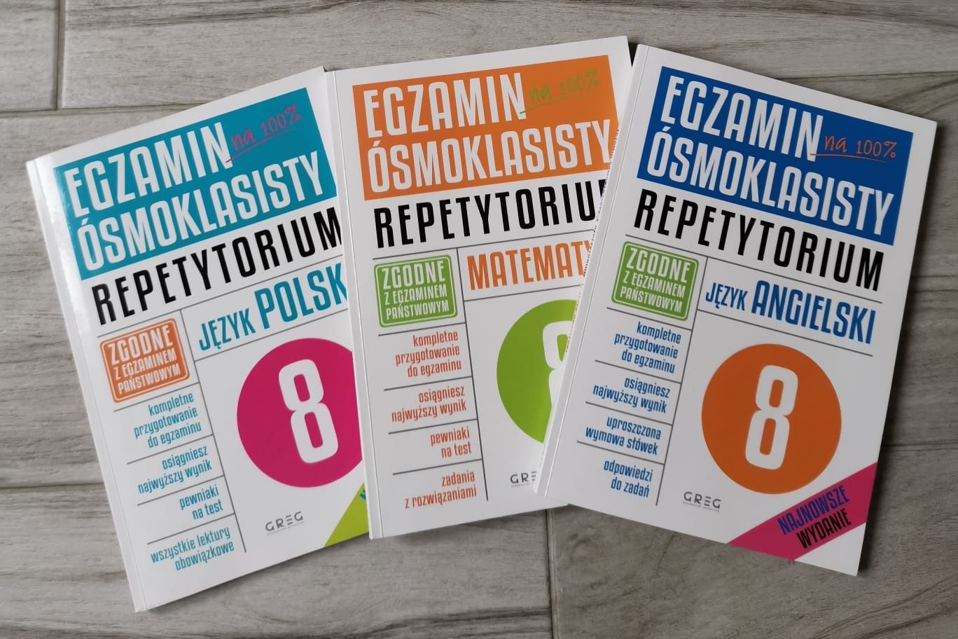 Repetytorium j.angielski,polski,matematyka dla klas ósmych.