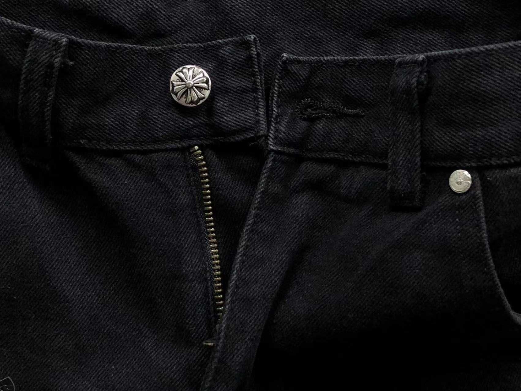 Джинсові шорти Chrome Hearts BLACK шорты хром хартс