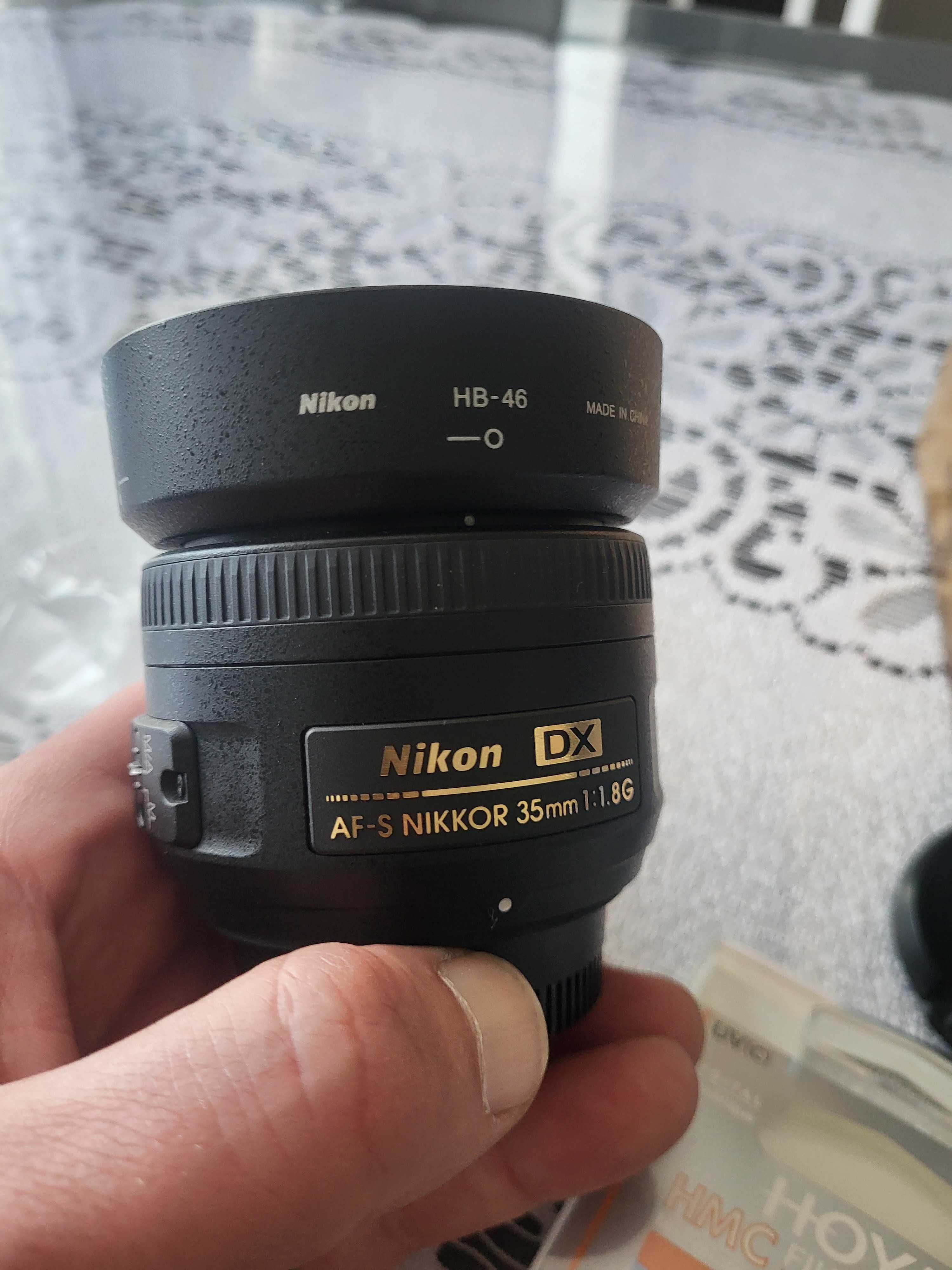 NIKON Nikkor AF-S DX 35 mm f/1.8G Obiektyw jak nowy raz używany filtr