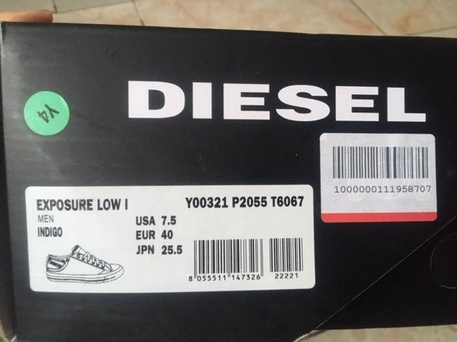 Мужские кеды DIESEL Оригинал. Новые в коробке.