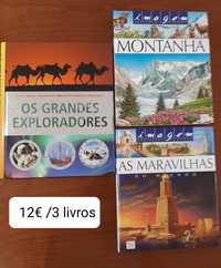 Livros- As Maravilhas do Mundo + A Montanha + Os Grandes Exploradores