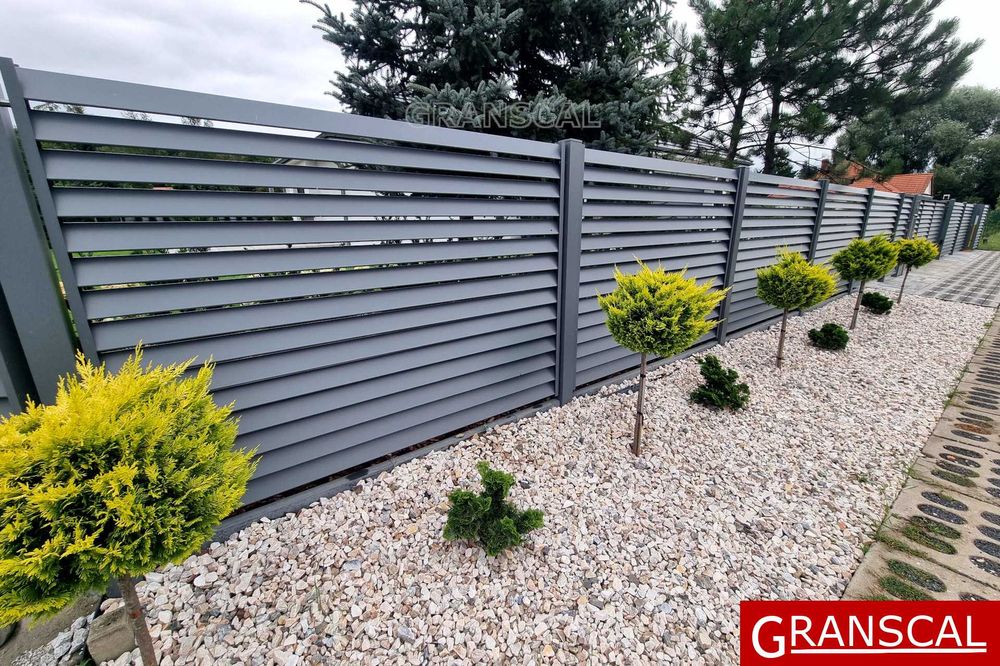 Nowoczesne ogrodzenie aluminiowe, płot brama furtka Poznań