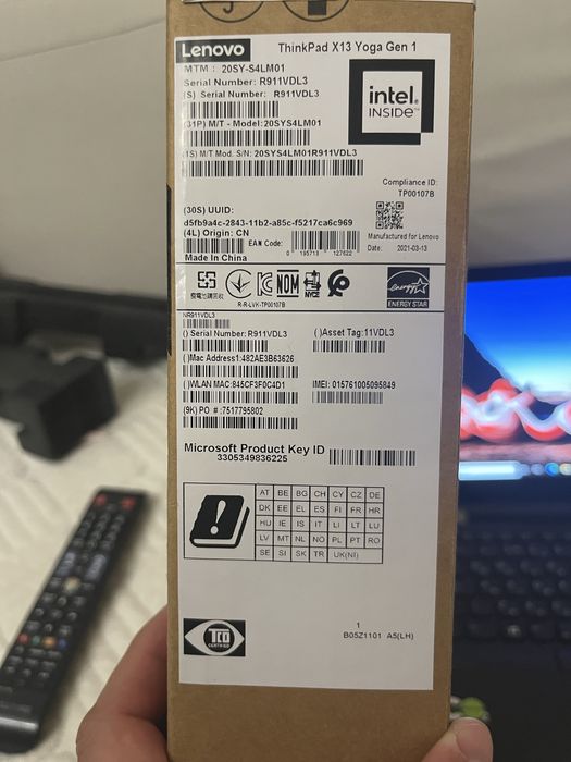 Lenovo ThinkPad X13 Yoga Gen 1