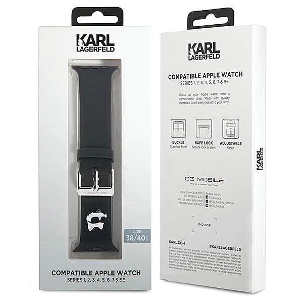 Pasek Karl Lagerfeld 3D Rubber Choupette Heads na Apple Watch 38/40/41