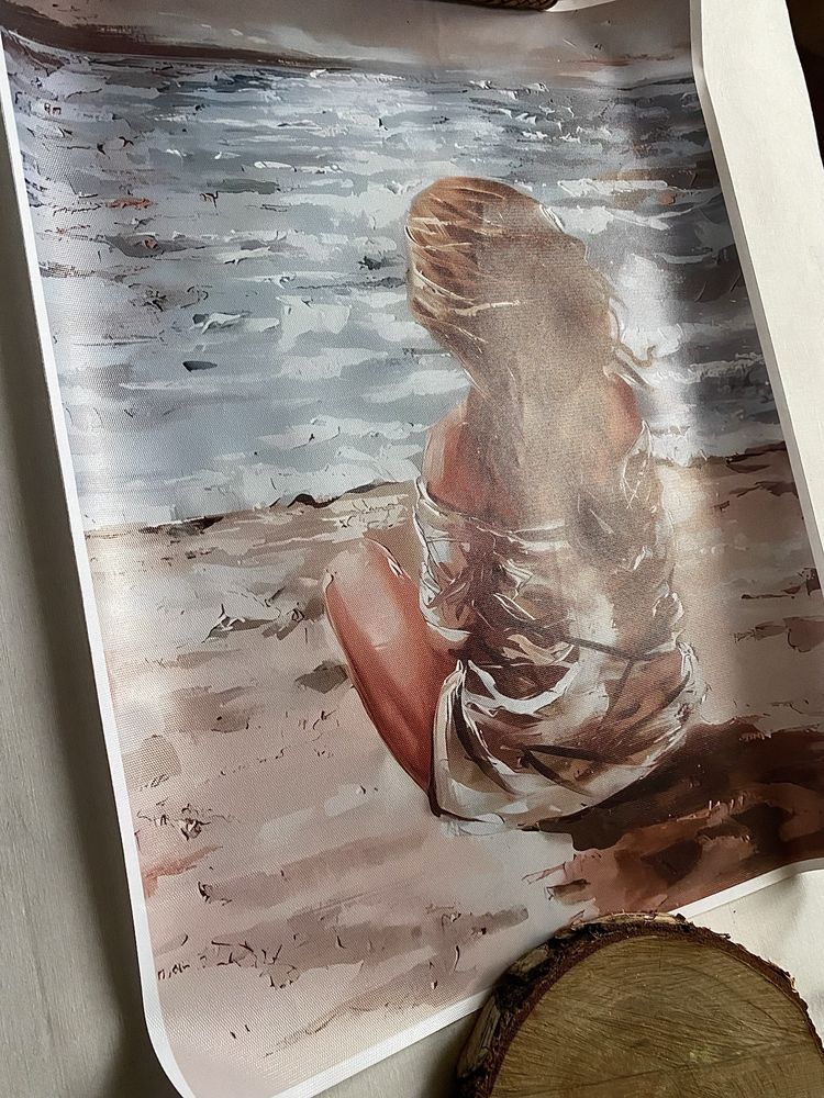 Gobelin na płótnie/Dziewczyna na plaży