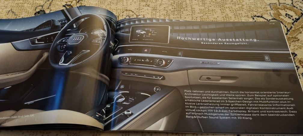 2018 Prospekt Audi A4/S4 na innej Audi Q8, Q7, Q5, Q3, Q2, A8L