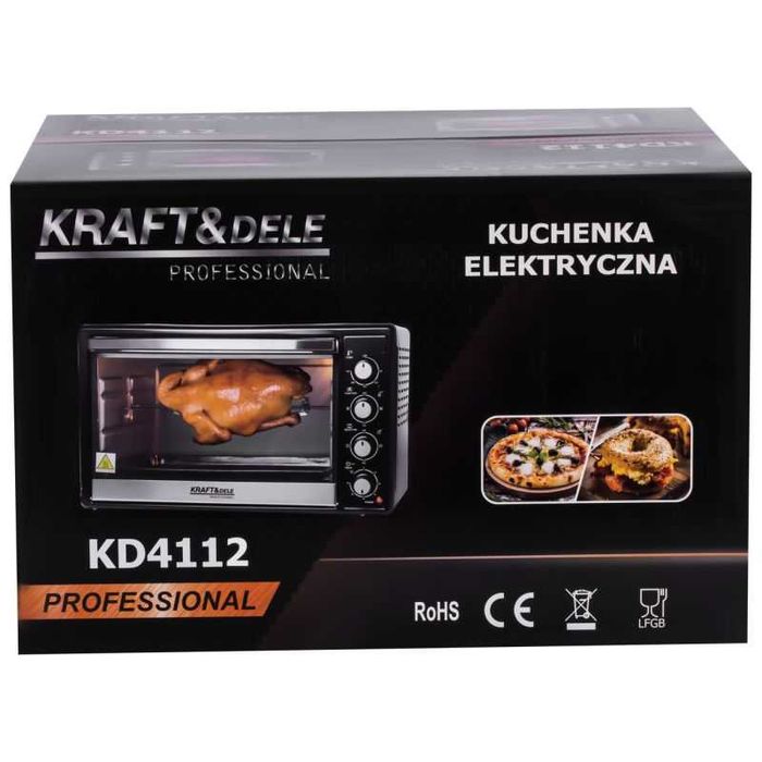 KUCHENKA ELEKTRYCZNA 48L 2000W funkcja ROŻNA termoobieg KD4112