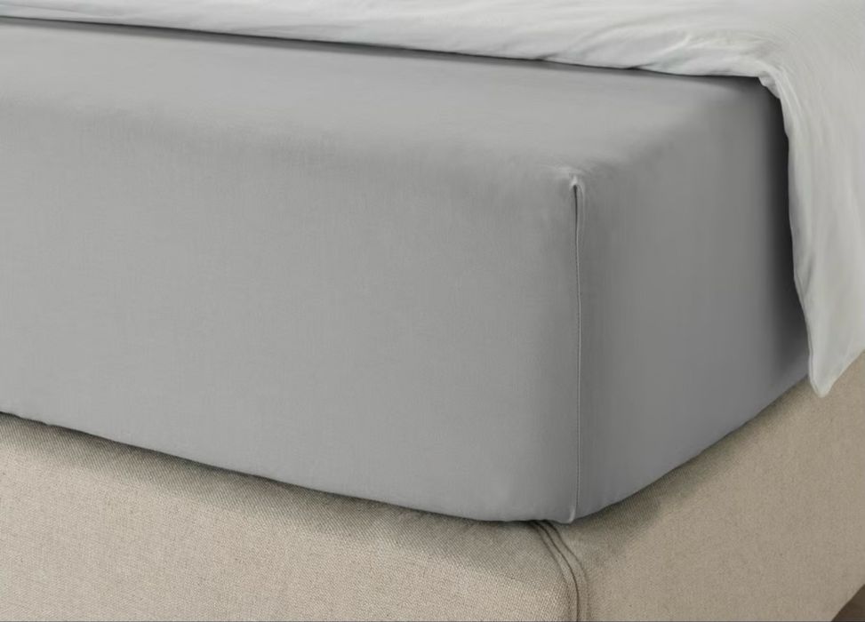 Ikea DVALA prześcieradło 140 x200 cm szare