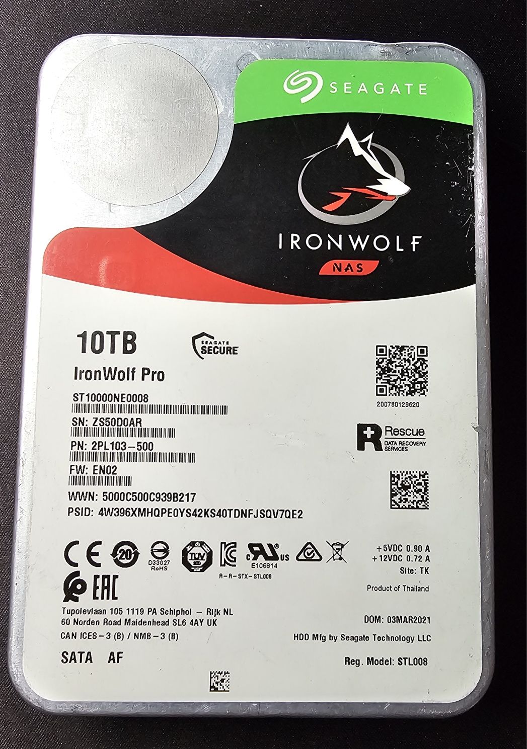 Жёсткий диск Seagate IronWolf 10tb