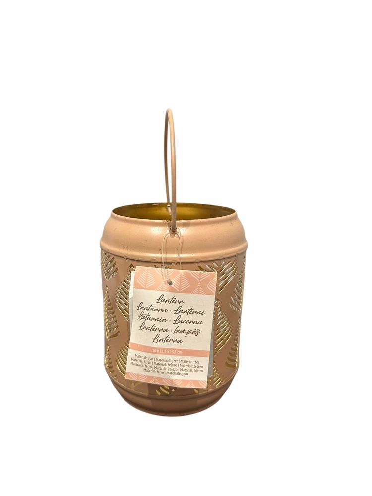 Metalowa latarenka, lampion ma świeczkę nr.8075