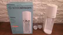 Saturator wody SODASTREAM terra biały + 2 butelki stan IDEALNY