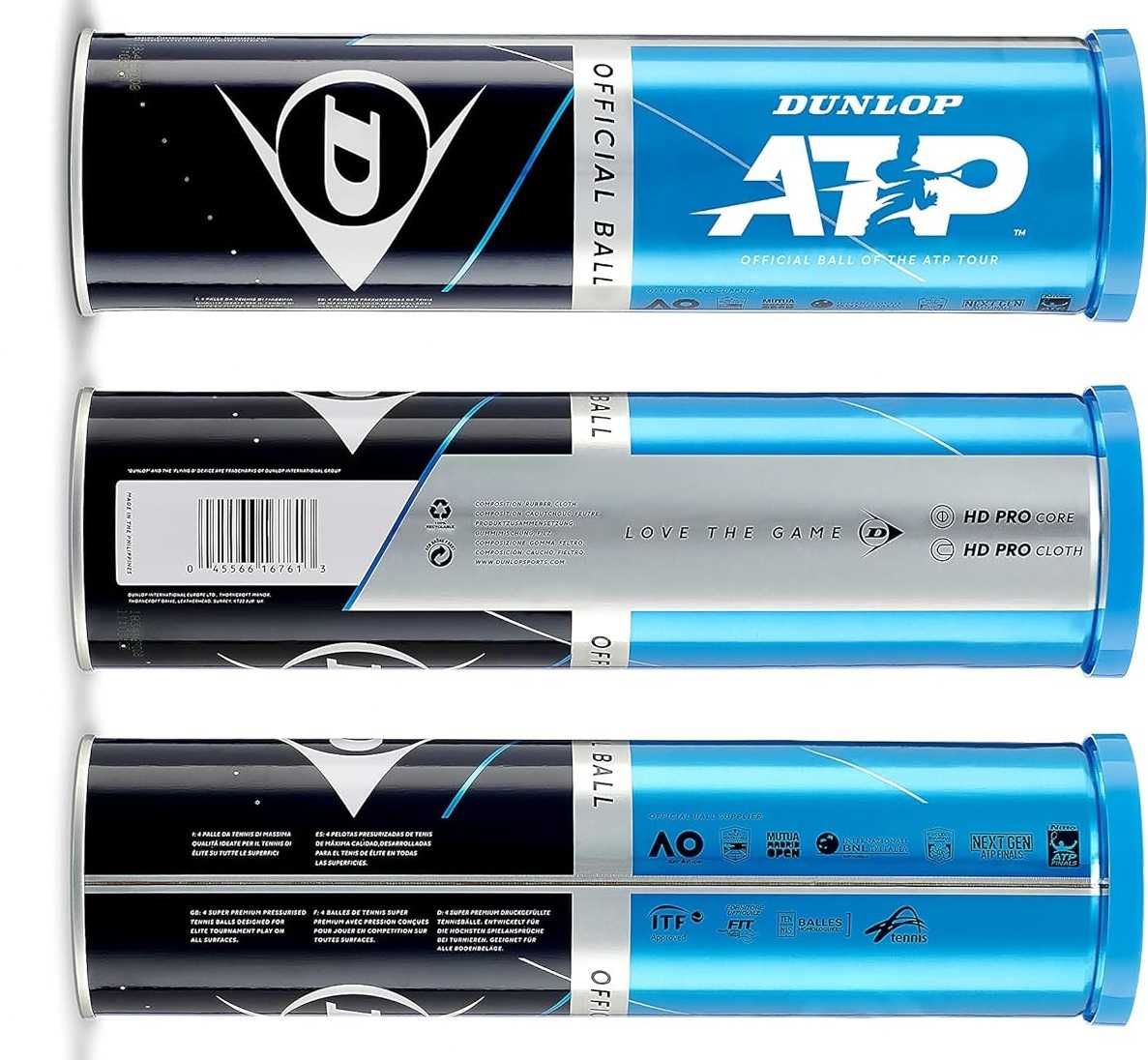 Piłki tenisowe Dunlop ATP karton 18x4 szt.