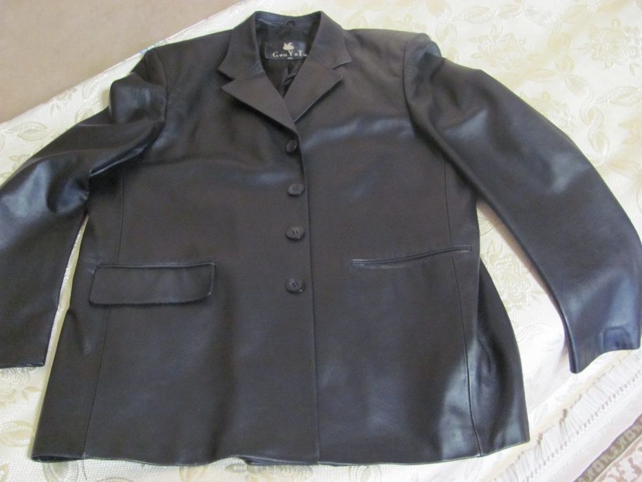 Пиджак муж кожа 52