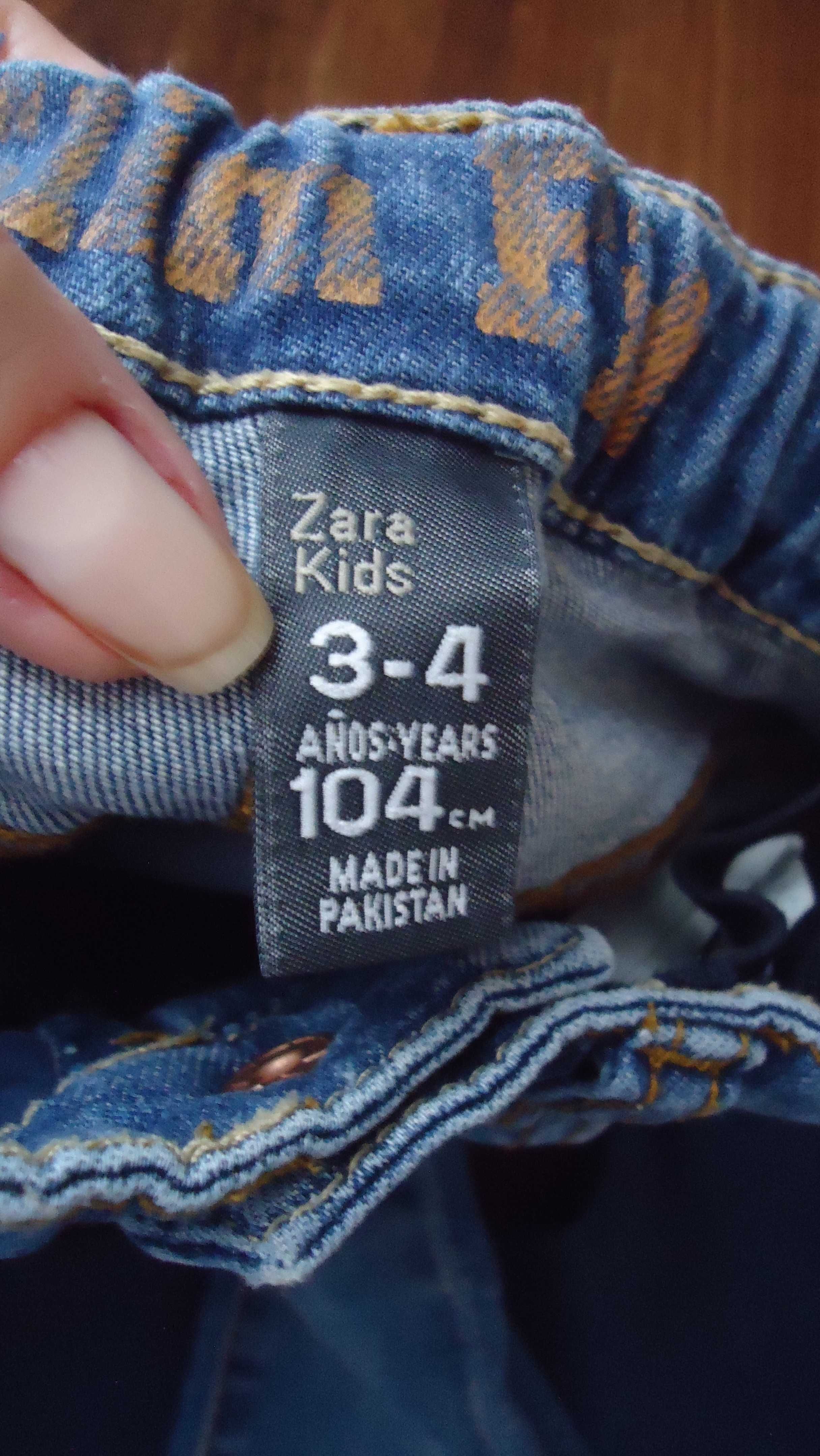 r.104 dżinsowe spodnie ZARA jeansy RESERVED spodnie regulowane