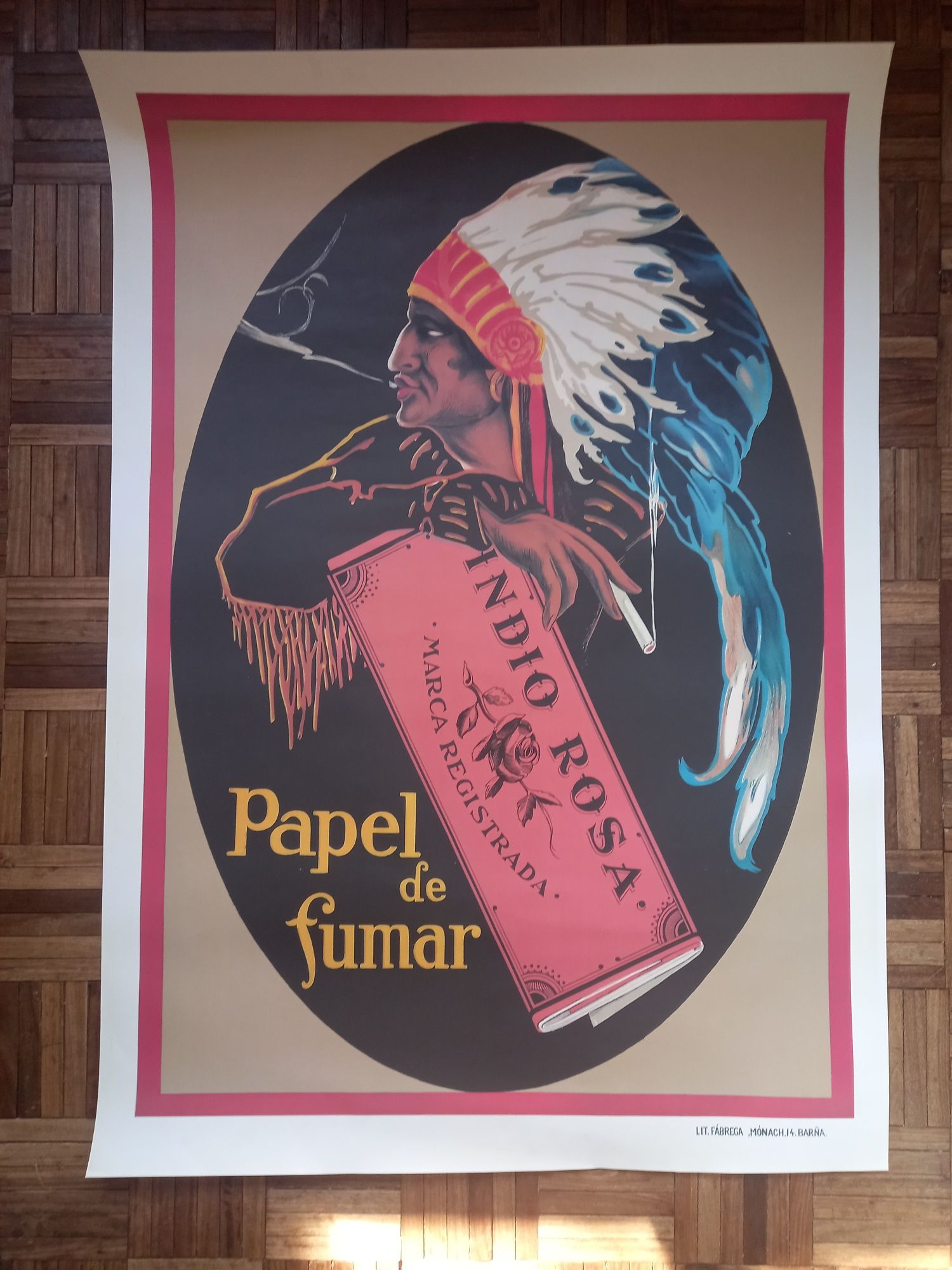 Poster / cartaz mortalhas Indio Rosa vintage