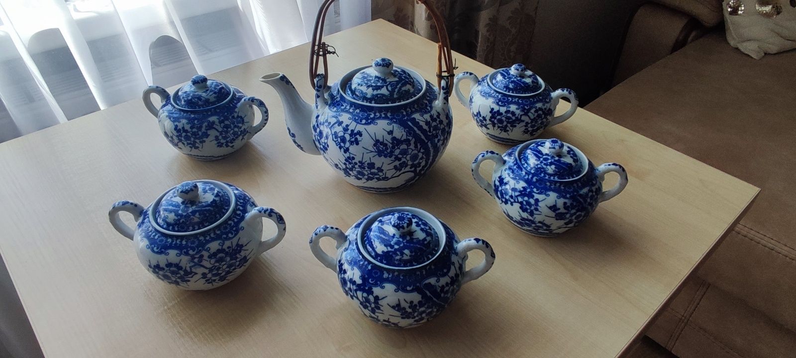 Чайная пара порцеляна Сакура фарфор тарелка чашка молочник