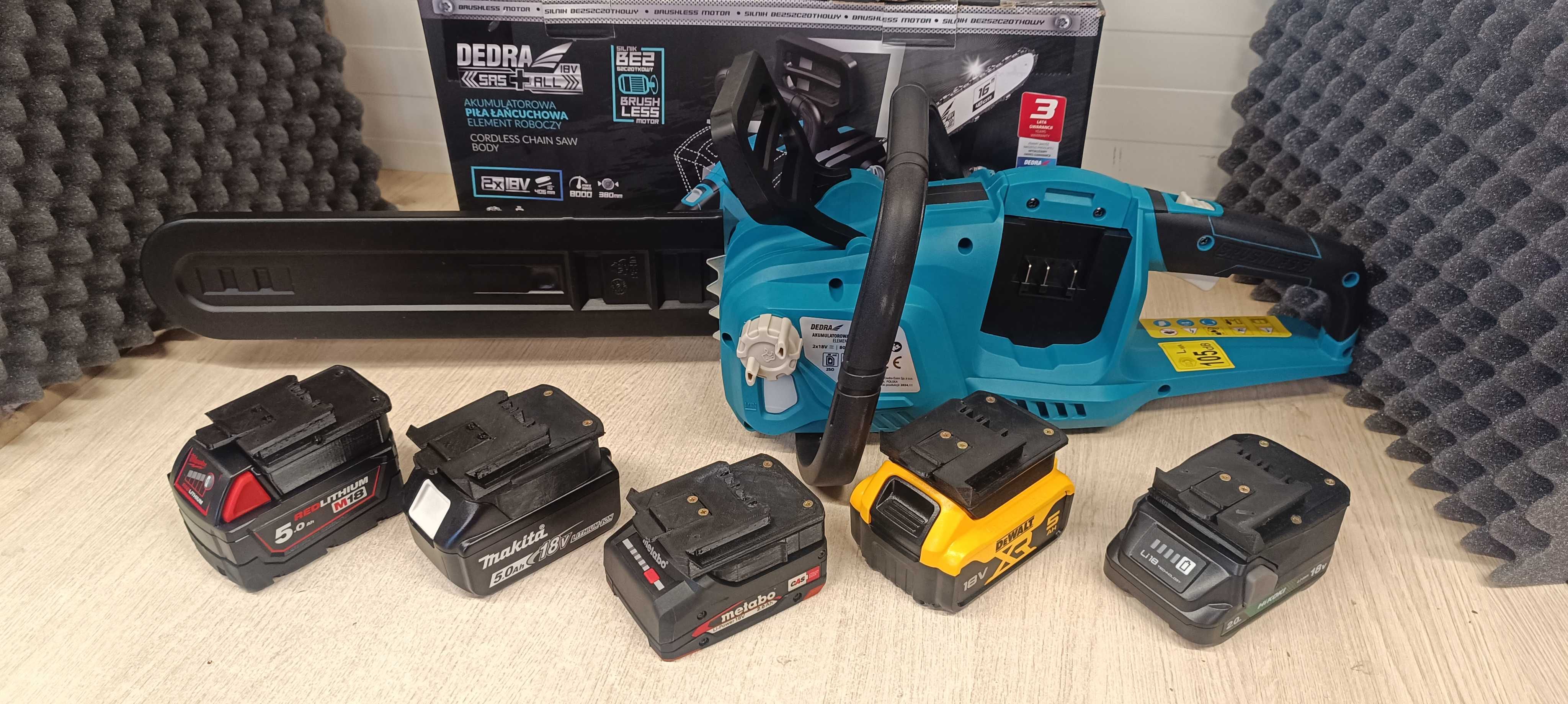 Pilarkacuchowa łań Dedra 2x18V Hikoki Dewalt Milwaukee Metabo Makita