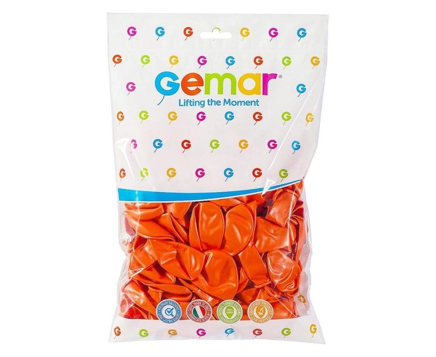 Balony metaliczne Pomarańczowe 100szt Godan oprawa: folia