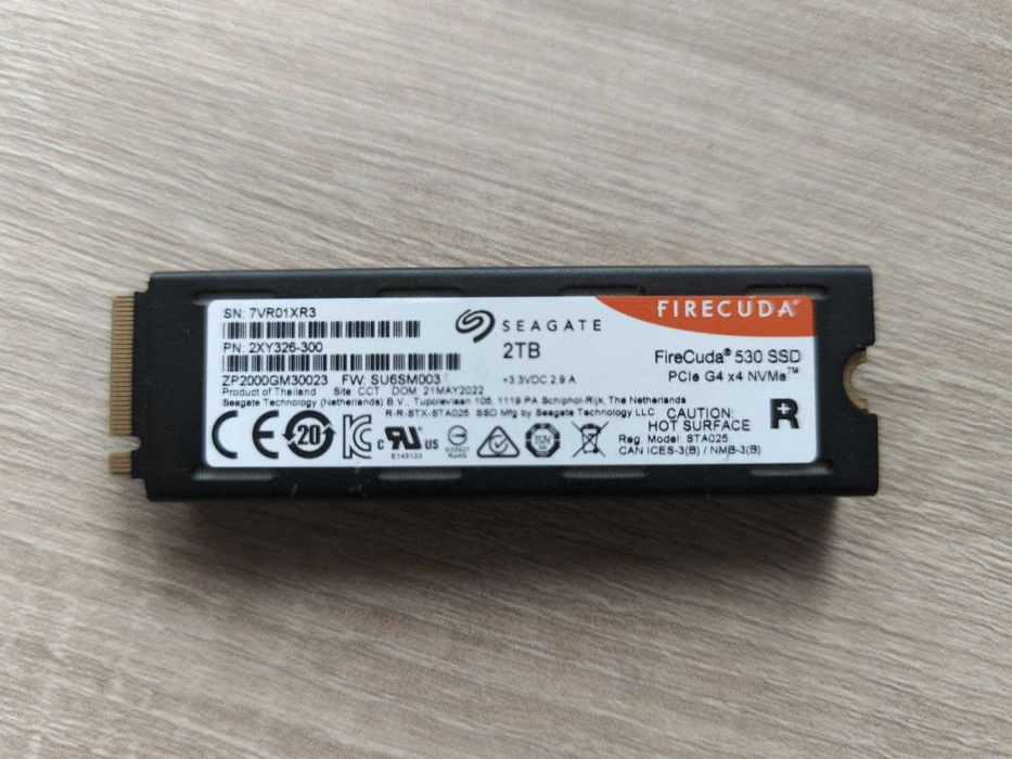 SSD 2 TB M.2 PCIe 4.0 Seagate FireCuda 530 with Heatsink