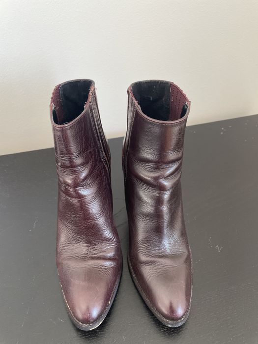 Botins bordeaux Zara