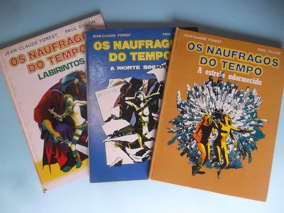 "Os Náufragos do Tempo" - Forest & Gillon - 3 volumes, em bom estado