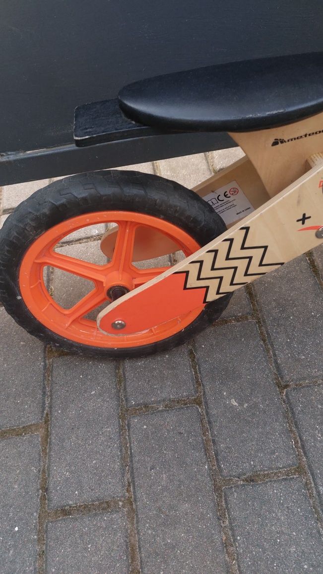 Rower biegowy drewniany Meteor Joy Ride pomarańczowy