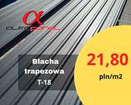 Blacha trapezowa T-18 w kolorze RAL grafit blachy trapezowe Zbąszyń