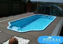 Basen PREMIUM z laminatu 4,80x 2,50x 1,20 poliestrowy POLBAS ogrodowy