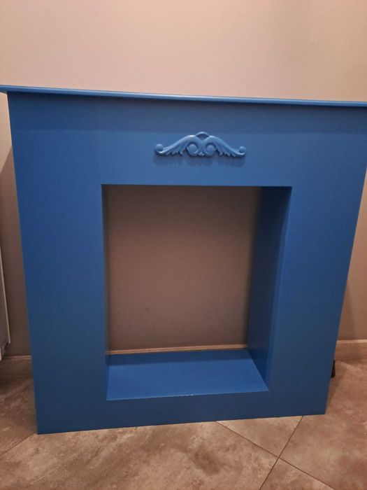 Panel kominkowy atrapa kominek niebieski