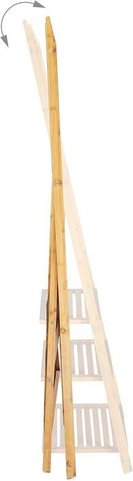 Toalheiro de pé em escada dobrável bambu 152 x 53 x 31 cm ENVIO GRÁTIS