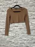 Brazowy top krotki S 36