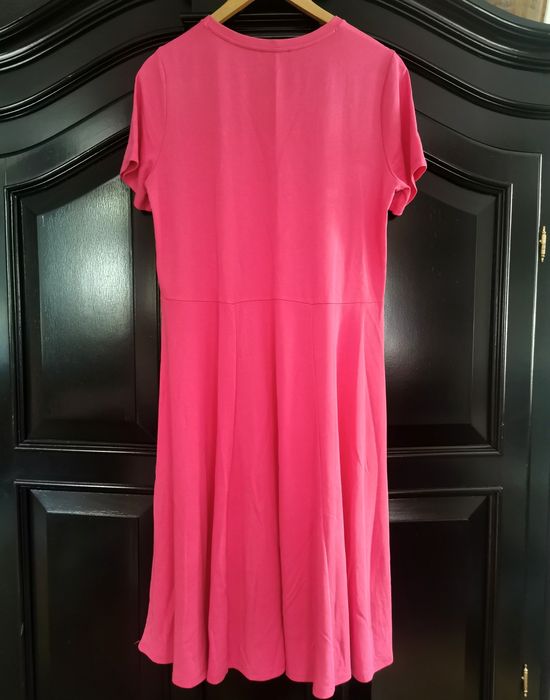 ZARA różowa rozkloszowana sukienka