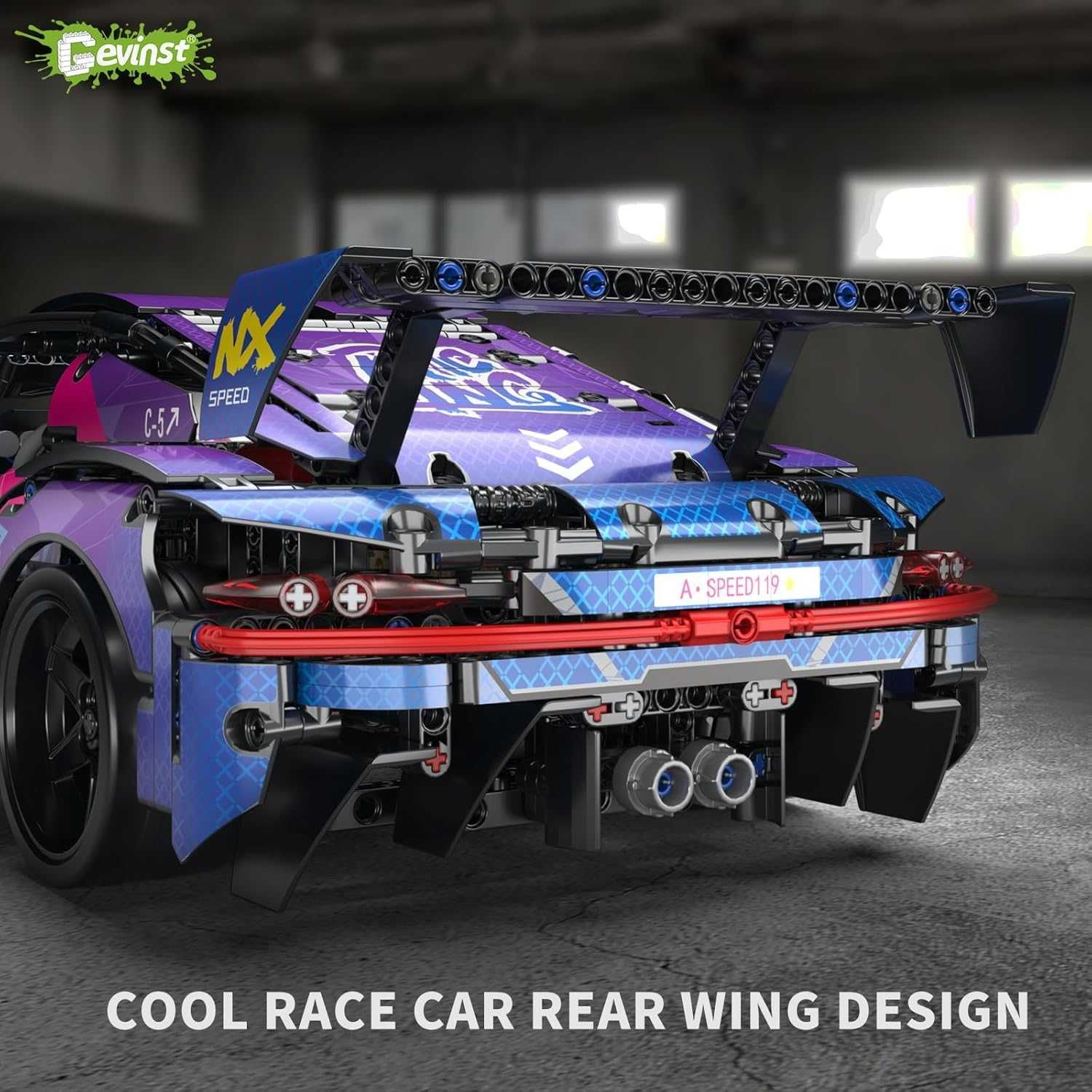 Конструктор Technic - Porsche 911 GT3 RS CyberPunk, 1611 шт, КОРОБКА
