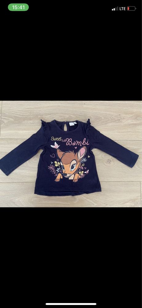 Koszulki z dlugim rekawem sla dziewczynki Disney Bambi 80