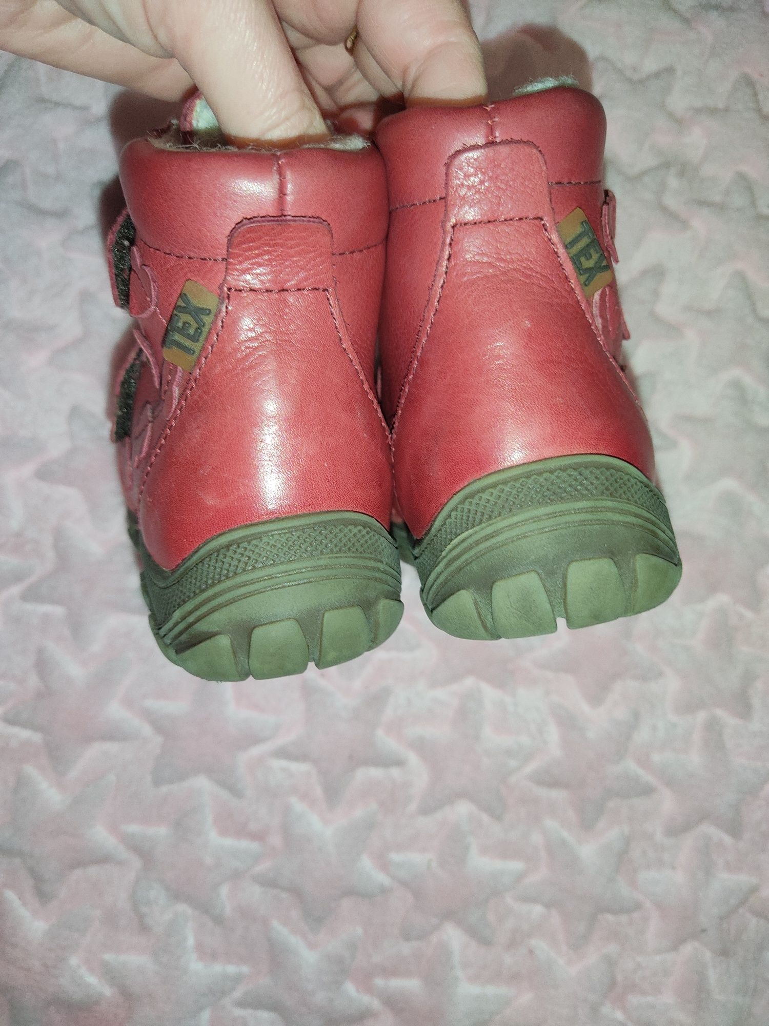Зимние детские кожаные ботинки сапоги сапожки 23 размер, 14 см.