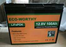 Акумулятор Eco Worthy LiFePO4 12V 100Ah (1280Wh) із вбудованим BMS