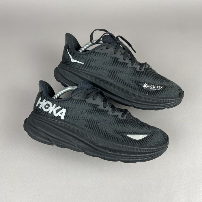 р.38 Оригінал! Кросівки Hoka Clifton 9 Black Gore Tex Чорні