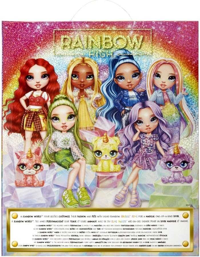 Rainbow High Violet Modna Lalka z Zestawem Slime i Zwierzątkiem 4 lat